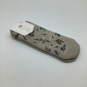Tavi Grip Savvy Socks Shitake Heather Floral Print Size Large New